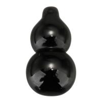 Black Obsidian Beads, Calabash, black 