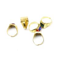 Resin Zinc Alloy Finger Ring, with Resin, for woman, golden 