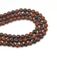 Бусины из камня махагон-обсидиан, коричневато-красный обсоди, Круглая, DIY & разный размер для выбора, коричневый, длина:38 см, продается Strand