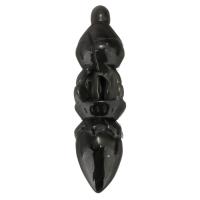 Colgantes de obsidiana negra, Tallado, Negro, 15x55x14mm, agujero:aproximado 1mm, Vendido por UD