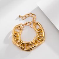 Aluminum Bracelets, oval chain & for woman, golden .1 Inch 