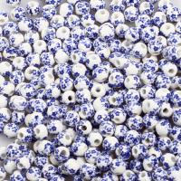 Kunstdruck Porzellan Perlen, rund, DIY, gemischte Farben, verkauft von PC