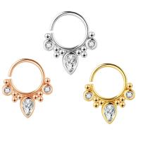 Nose Piercing Jewelry, Brass, plated, Unisex & with cubic zirconia nickel, lead & cadmium free 