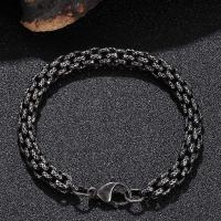 Stainless Steel Chain Bracelets, 316 Stainless Steel, 316 stainless steel lobster clasp, silver color plated, Unisex & mesh chain, original color, 6mm Approx 9.3 Inch 