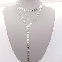 Fashion Multi Layer Necklace, Zinc Alloy, plated, for woman cm 
