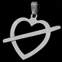Stainless Steel Heart Pendants, original color 