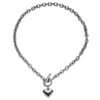 Stainless Steel Jewelry Necklace, Heart, plated, fashion jewelry & for woman 