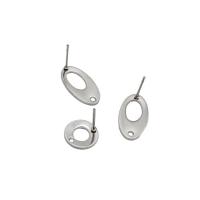 Stainless Steel Earring Stud Component, polished 