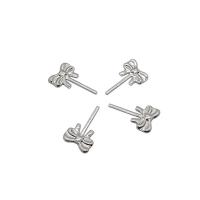 Stainless Steel Earring Stud Component, Butterfly, polished 