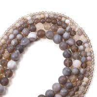 Natürliche graue Achat Perlen, Grauer Achat, poliert, DIY & verschiedene Größen vorhanden & satiniert, Länge:14.96 ZollInch, verkauft von Strang