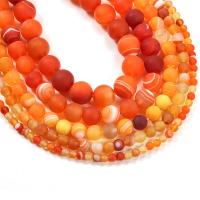 Natural Lace Agate Beads, Round, polished, DIY orange .96 Inch 