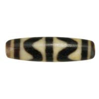 Natural Tibetan Agate Dzi Beads, Oval, four strip tiger teeth & DIY & two tone Approx 2.5mm 
