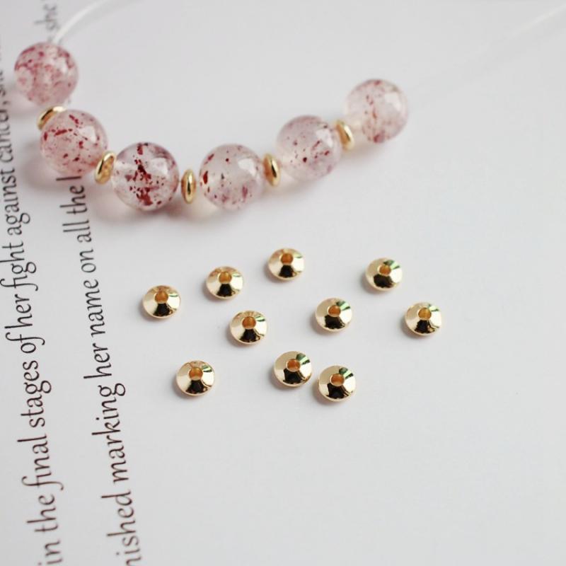 perles remplies d'or 14kt, Doublé or, rondelle, 14K rempli & normes différentes pour le choix, Vendu par PC