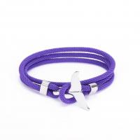 Fashion Jewelry Bracelet, Zinc Alloy, with Polyester Cord, three layers & Unisex Approx 25.6 Inch 