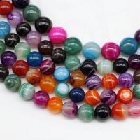 Natürliche Regenbogen Achat Perlen, rund, poliert, DIY & verschiedene Größen vorhanden, farbenfroh, Länge:14.96 ZollInch, verkauft von Strang
