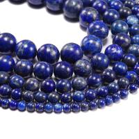 Perles de pierre lasurite naturelles, Lapis lazuli, Rond, poli, DIY & normes différentes pour le choix, bleu .96 pouce, Vendu par brin