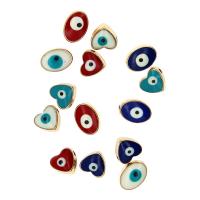 Zink Legierung Evil Eye Perlen, Zinklegierung, blöser Blick, DIY & Emaille, gemischte Farben, 5mm, verkauft von PC
