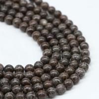 Schneeflocke Obsidian Perlen, rund, poliert, Natürliche & DIY & verschiedene Größen vorhanden, Länge:14.96 , verkauft von Strang