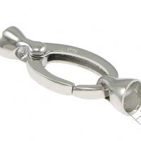925 Sterling Silver Clasp, plated, with end cap Approx 4mm 