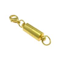 Brass Magnetic Clasp, Column, plated, with lobster clasp Approx 4mm 