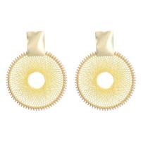 Dream Catcher Earring, Zinc Alloy, with Cotton Thread, plated, fashion jewelry & for woman 