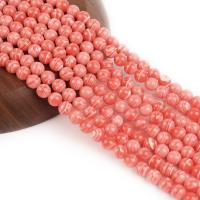 Rhodonite Beads, Rhodochrosite, Round, polished, DIY, red cm 