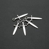 Sterling Silver Tool Pendants, 925 Sterling Silver, Knife, plated 