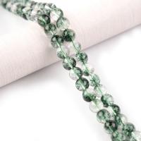 Phantom Quartz Beads, Green Phantom Quartz, Round, polished, DIY, green cm 