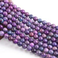 Impression Jasper Bead, Round, polished, DIY, purple cm 