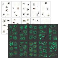 Tattoo Sticker, Paper, with PET, water transfer painting, 10 pieces & mixed pattern & for children & waterproof & luminated, mixed colors 