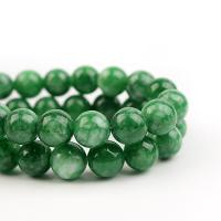 Chalcedony Beads, Round, polished, DIY, green cm 