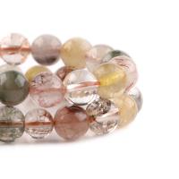 Rutilated Quartz Beads, Round, polished, DIY, mixed colors cm 