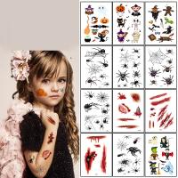 Tattoo Sticker, Paper, water transfer painting, 10 pieces & waterproof & luminated, mixed colors 