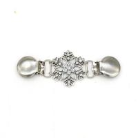 Scarf Buckle, Zinc Alloy, Snowflake, for woman & with rhinestone 