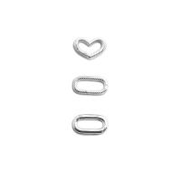 Sterling Silver Spring Ring Clasp, 925 Sterling Silver silver color 