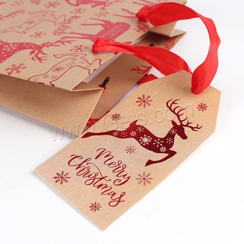 Christmas Gift Bag, Paper, hot stamping, Christmas Design & different size for choice & different designs for choice, Sold By PC