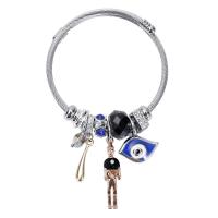 acier inoxydable Cuff Bracelet européenne, avec cristal, Placage, Réglable & pour femme & émail & avec strass, plus de couleurs à choisir, Vendu par PC