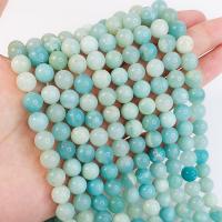 Amazonit Perlen, rund, DIY & verschiedene Größen vorhanden, blau, Länge:38 cm, verkauft von Strang