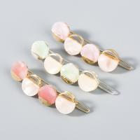 Hair Clip, Zinc Alloy, with Resin, plated, fashion jewelry & for woman 