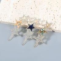 Hair Clip, Zinc Alloy, with Resin, Star, fashion jewelry & for woman & with rhinestone 