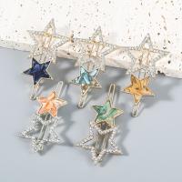 Hair Clip, Zinc Alloy, with Resin, Star, fashion jewelry & for woman & with rhinestone 