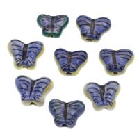Kunstdruck Porzellan Perlen, Schmetterling, DIY, keine, 14x17x7mm, 500PCs/Tasche, verkauft von Tasche