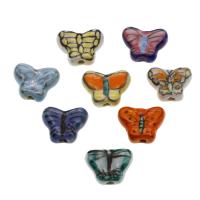 Kunstdruck Porzellan Perlen, Schmetterling, DIY, keine, 13x17x6mm, 500PCs/Tasche, verkauft von Tasche