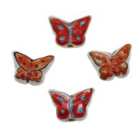 Kunstdruck Porzellan Perlen, Schmetterling, DIY, keine, 12x17x6mm, 500PCs/Tasche, verkauft von Tasche