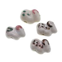 Abalorios de porcelana de animal, Conejo, Bricolaje, más colores para la opción, 14x19x12mm, 500PCs/Bolsa, Vendido por Bolsa