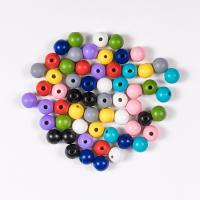 Gefärbtes Holz Perlen, Hemu+Perlen, rund, DIY, keine, 16mm, verkauft von PC