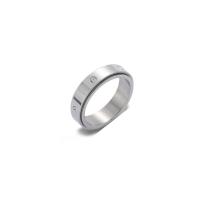 Нержавеющая сталь Человек палец кольцо, нержавеющая сталь, полированный, Мужская & разный размер для выбора, серебряный, 6mm, продается PC