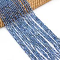 Perla De Cianita Natural, ábaco, Bricolaje & facetas, azul, 2x3mm, longitud:38 cm, Vendido por Sarta