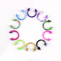 Stainless Steel Nipple Ring, mixed, multi-colored 