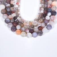 Natürliche Botswana Achat Perlen, rund, poliert, DIY, gemischte Farben, Länge:38 cm, verkauft von Strang